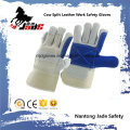 Anti-Scratch Blue Industrial Hand Safety Cowhide Leather Work Glove